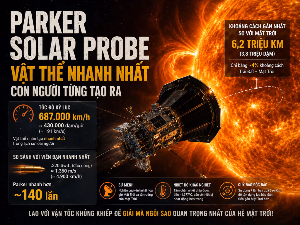 Parker Solar Probe - vật thể di chuyển nhanh nhất con người tạo ra