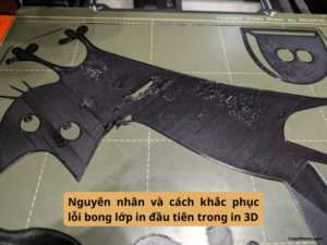 Nguyên nhân và hướng dẫn cách khắc phục lỗi bong lớp in đầu tiên